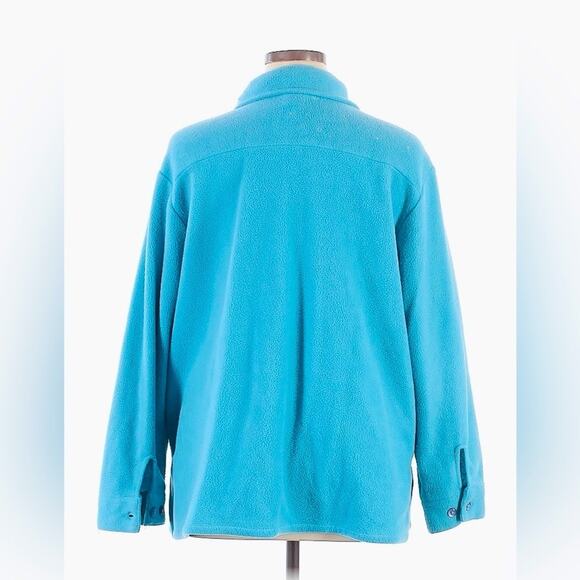 Quacker Factory Rhinestone Zipper Front Fleece Jacket - Picture 2 of 6